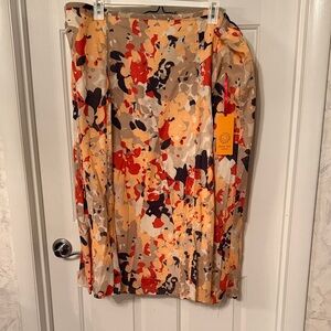 Ruby Rd. Multicolor Abstract A-Line Skirt